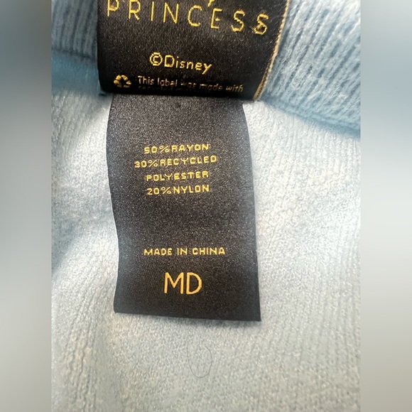 Disney Her Universe Cinderella Mice Blue White Argyle Women's Sweater size med - Picture 8 of 8